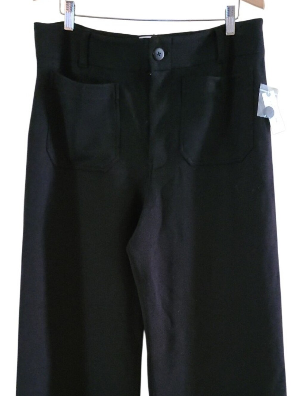 NWT Maeve Anthroplogie The Collette Wide Leg Full Length Pants Black - Picture 4 of 16